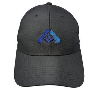 Image Solutions Strapback Baseball Cap Black One Size Adjustable Embroidered